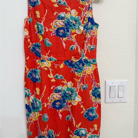 Forever 21 Red Floral Midi Dress - Picture 2 of 5